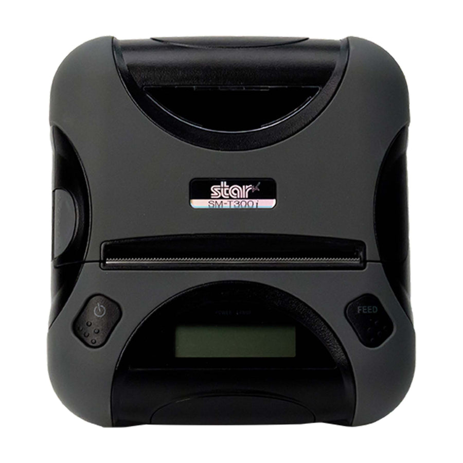 Star Micronics SM-T300i rugged 3-inch portable receipt printer in gray, top view