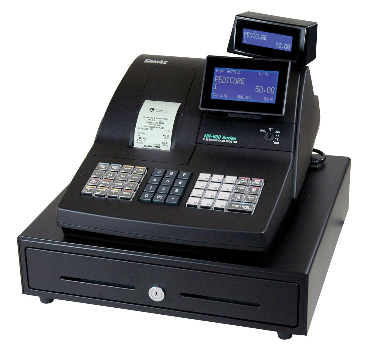 SAM4s NR-510RB-E Raised-Keyboard Cash Register with Ethernet