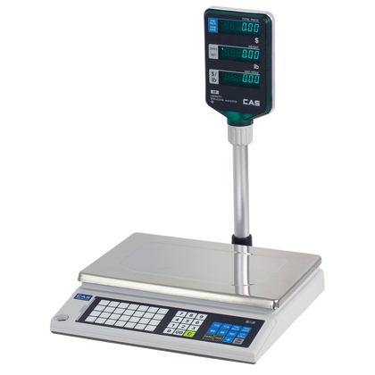 CAS AP-1 price computing scale with pole display, 15 lb capacity