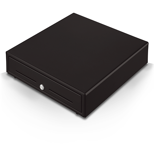 Custom APEX Pro 18 x 18 black cash drawer with universal interface cable, model 971GF010000029