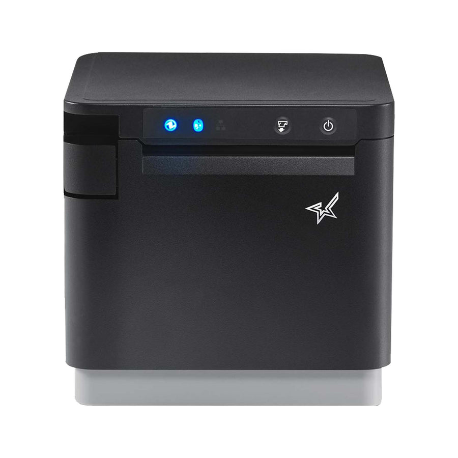 Star Micronics mC-Print3 3-inch thermal receipt printer in black, front view
