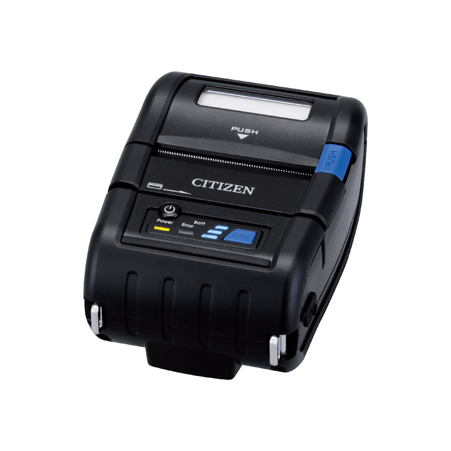 Citizen CMP-20 Type II 2-inch mobile receipt printer in black, front three-quarter view