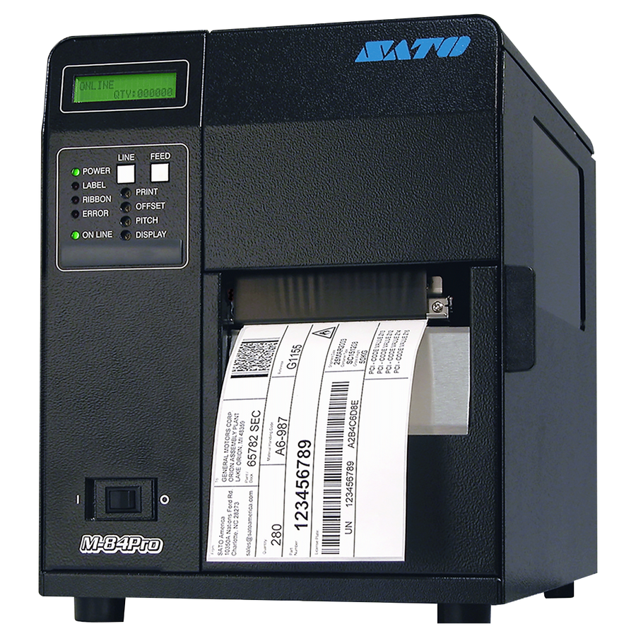 SATO M84Pro 4-inch industrial thermal label printer, 203 dpi Ethernet configuration